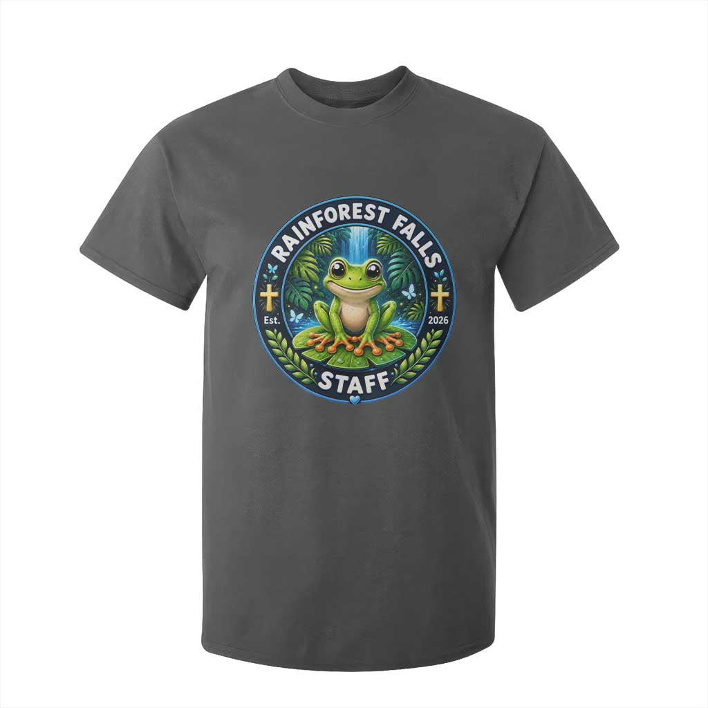 Rainforest Falls Staff T Shirt For Kid VBS 2026 Director Teacher TS10 Dark Heather Print Your Wear