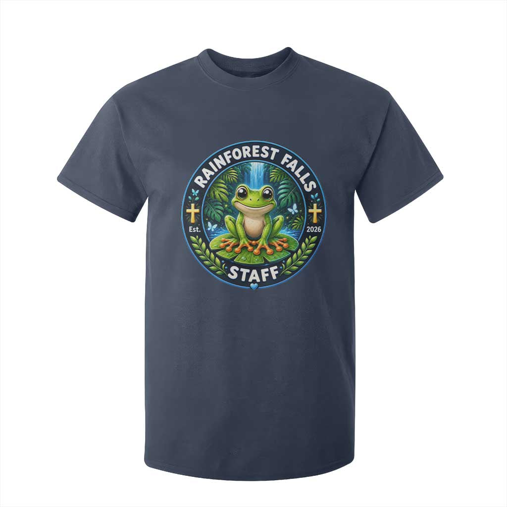 Rainforest Falls Staff T Shirt For Kid VBS 2026 Director Teacher TS10 Navy Print Your Wear