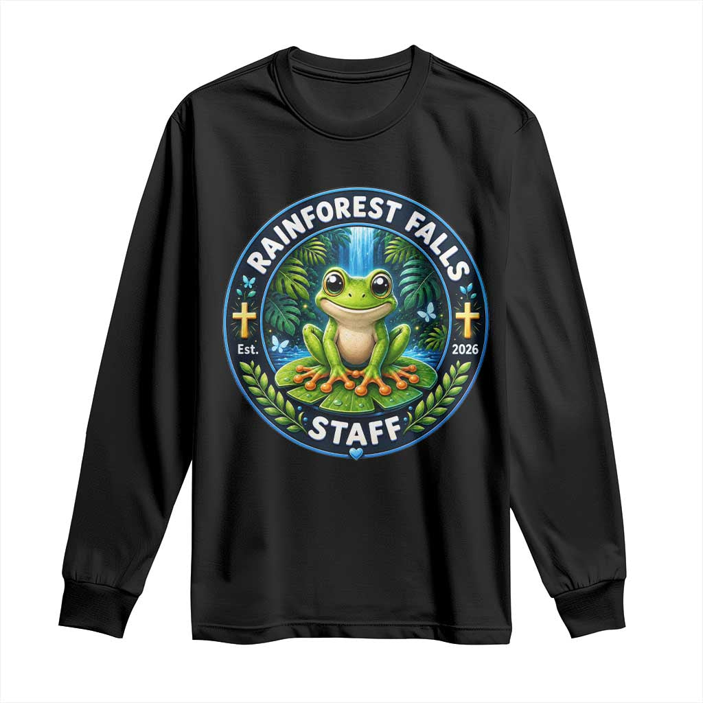 Rainforest Falls Staff Long Sleeve Shirt VBS 2026 Director Teacher TS10 Black Print Your Wear
