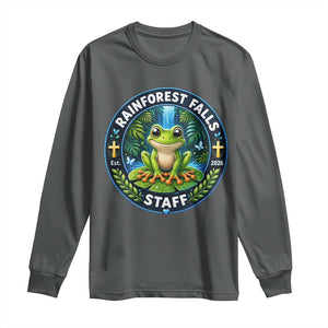 Rainforest Falls Staff Long Sleeve Shirt VBS 2026 Director Teacher TS10 Dark Heather Print Your Wear