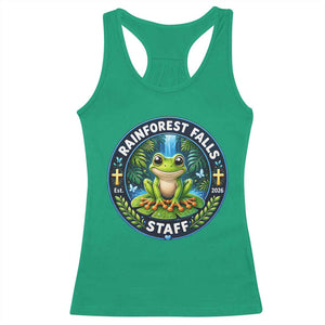 Rainforest Falls Staff Racerback Tank Top VBS 2026 Director Teacher TS10 Irish Green Print Your Wear