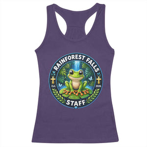 Rainforest Falls Staff Racerback Tank Top VBS 2026 Director Teacher TS10 Purple Print Your Wear