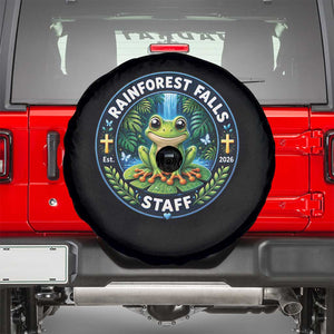 Rainforest Falls Staff Spare Tire Cover VBS 2026 Director Teacher TS10 Black Print Your Wear
