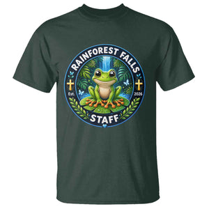 Rainforest Falls Staff T Shirt VBS 2026 Director Teacher TS10 Dark Forest Green Print Your Wear
