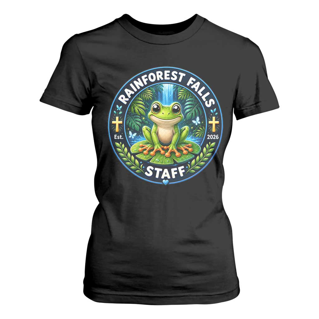 Rainforest Falls Staff T Shirt For Women VBS 2026 Director Teacher TS10 Black Print Your Wear