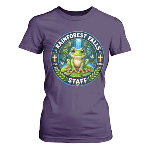 Rainforest Falls Staff T Shirt For Women VBS 2026 Director Teacher TS10 Purple Print Your Wear