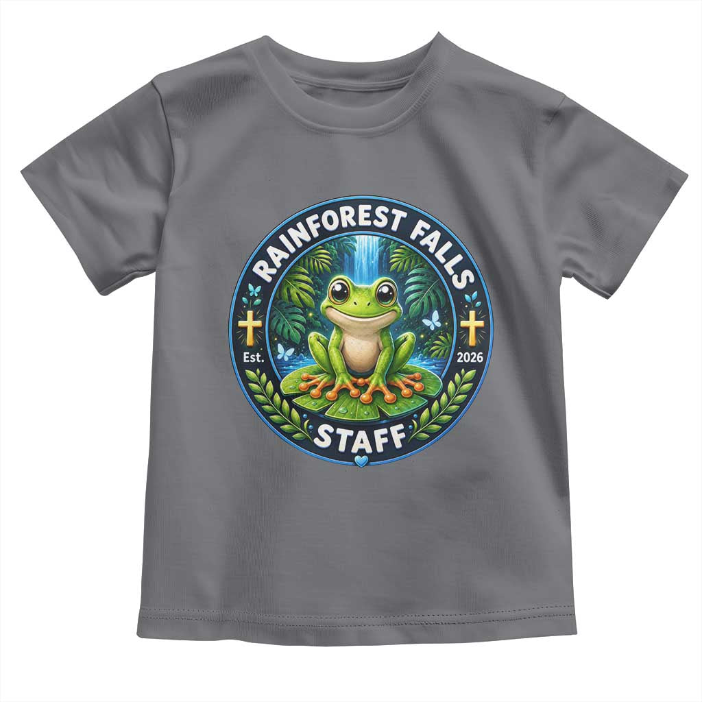 Rainforest Falls Staff Toddler T Shirt VBS 2026 Director Teacher TS10 Charcoal Print Your Wear