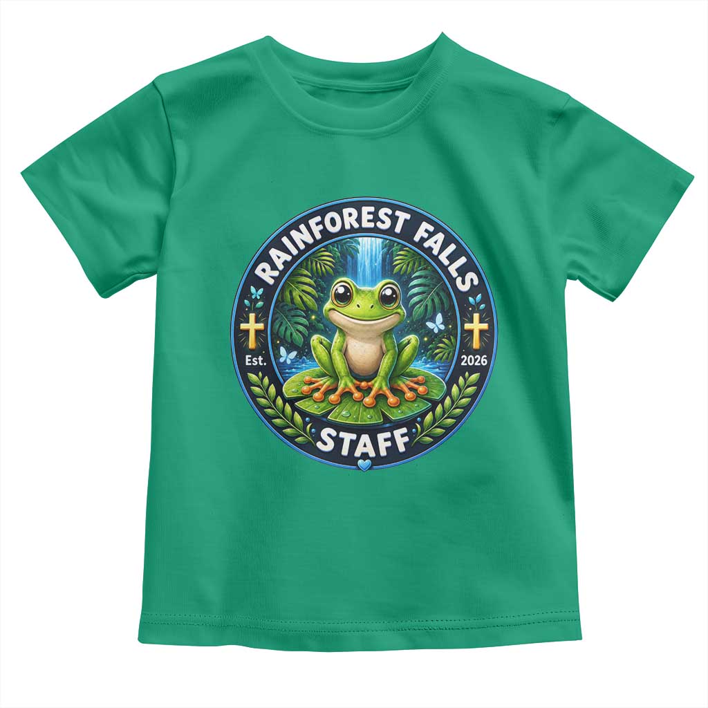 Rainforest Falls Staff Toddler T Shirt VBS 2026 Director Teacher TS10 Irish Green Print Your Wear