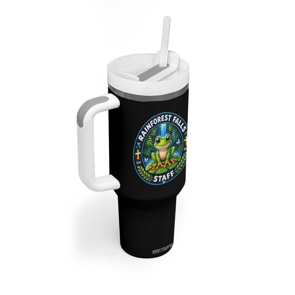 Rainforest Falls Staff Tumbler With Handle VBS 2026 Director Teacher TS10 Print Your Wear