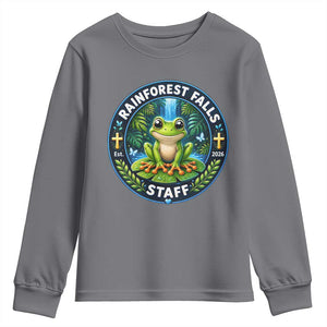 Rainforest Falls Staff Youth Sweatshirt VBS 2026 Director Teacher TS10 Charcoal Print Your Wear