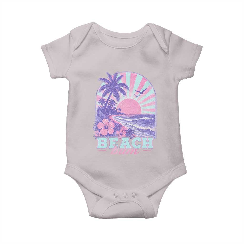 Beach Bum Baby Onesie Summer Vacation Beach Lover Surf Wave Vintage Tropical Sunset Aesthetic
