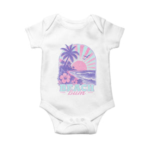 Beach Bum Baby Onesie Summer Vacation Beach Lover Surf Wave Vintage Tropical Sunset Aesthetic