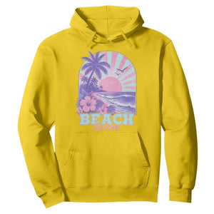 Beach Bum Hoodie Summer Vacation Beach Lover Surf Wave Vintage Tropical Sunset Aesthetic