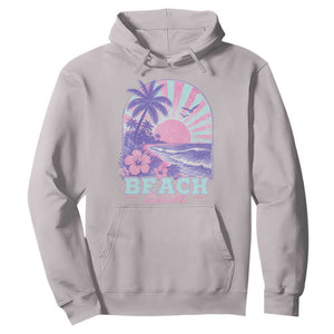Beach Bum Hoodie Summer Vacation Beach Lover Surf Wave Vintage Tropical Sunset Aesthetic