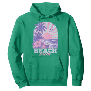 Beach Bum Hoodie Summer Vacation Beach Lover Surf Wave Vintage Tropical Sunset Aesthetic