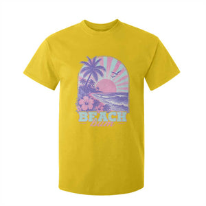 Beach Bum T Shirt For Kid Summer Vacation Beach Lover Surf Wave Vintage Tropical Sunset Aesthetic