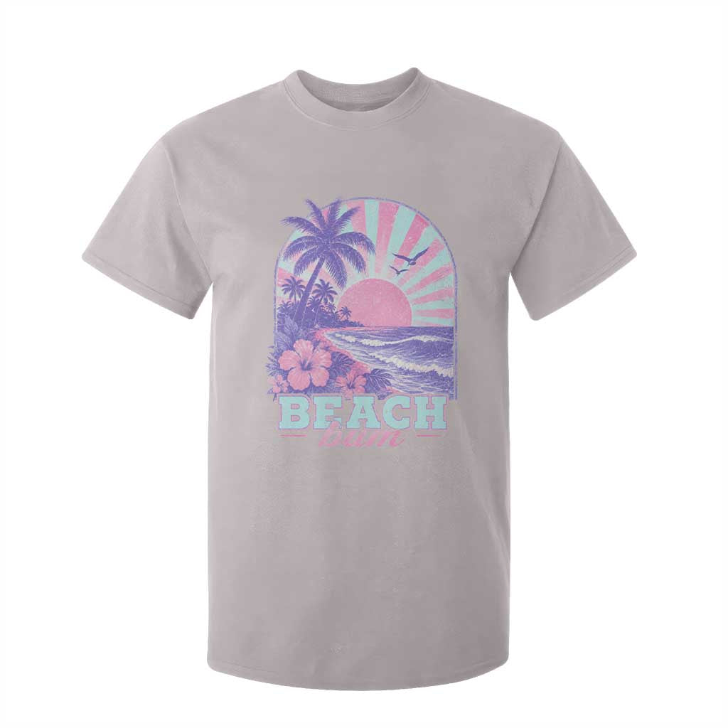 Beach Bum T Shirt For Kid Summer Vacation Beach Lover Surf Wave Vintage Tropical Sunset Aesthetic