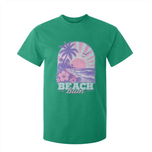 Beach Bum T Shirt For Kid Summer Vacation Beach Lover Surf Wave Vintage Tropical Sunset Aesthetic