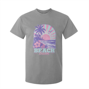 Beach Bum T Shirt For Kid Summer Vacation Beach Lover Surf Wave Vintage Tropical Sunset Aesthetic