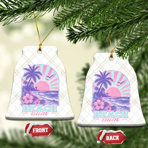 Beach Bum Ceramic Ornament Summer Vacation Beach Lover Surf Wave Vintage Tropical Sunset Aesthetic