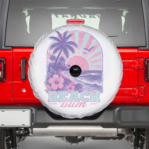 Beach Bum Spare Tire Cover Summer Vacation Beach Lover Surf Wave Vintage Tropical Sunset Aesthetic