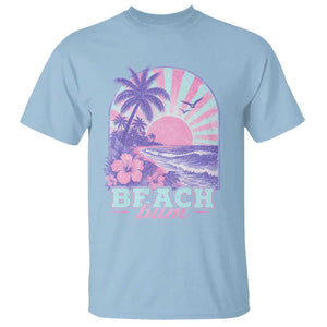 Beach Bum T Shirt Summer Vacation Beach Lover Surf Wave Vintage Tropical Sunset Aesthetic
