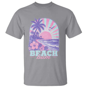 Beach Bum T Shirt Summer Vacation Beach Lover Surf Wave Vintage Tropical Sunset Aesthetic
