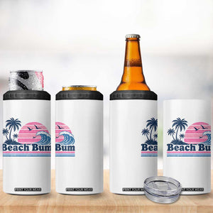 Beach Bum 4 in 1 Can Cooler Tumbler Retro Summer Vacation Surf Wave Tropical Sunset Aesthetic TS10 Print Your Wear