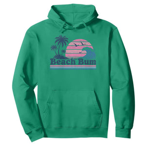 Beach Bum Hoodie Retro Summer Vacation Surf Wave Tropical Sunset Aesthetic TS10 Irish Green Print Your Wear