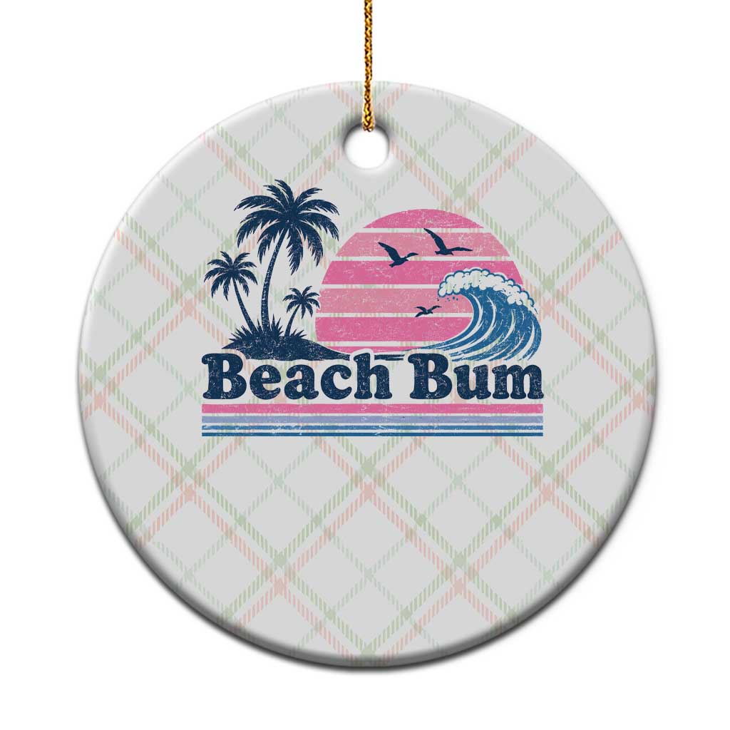 Beach Bum Ceramic Ornament Retro Summer Vacation Surf Wave Tropical Sunset Aesthetic TS10 1pc Christmas Plaid Print Your Wear