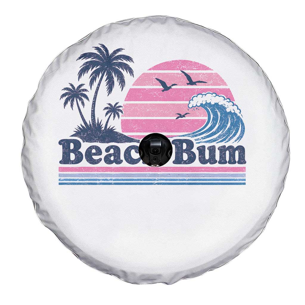 Beach Bum Spare Tire Cover Retro Summer Vacation Surf Wave Tropical Sunset Aesthetic TS10 Print Your Wear