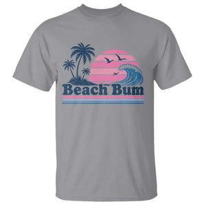 Beach Bum T Shirt Retro Summer Vacation Surf Wave Tropical Sunset Aesthetic TS10 Sport Gray Print Your Wear