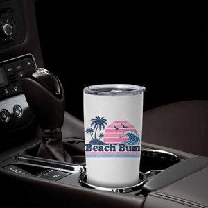 Beach Bum Tumbler Cup Retro Summer Vacation Surf Wave Tropical Sunset Aesthetic TS10 Print Your Wear
