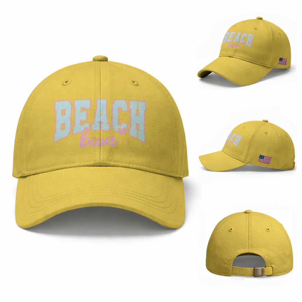 Beach Bum Baseball Cap Summer Vacation Beach Lovers TS10 Baseball Cap Universal Fit Yellow Print Your Wear
