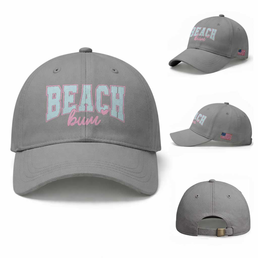 Beach Bum Baseball Cap Summer Vacation Beach Lovers TS10 Baseball Cap Universal Fit Sport Gray Print Your Wear
