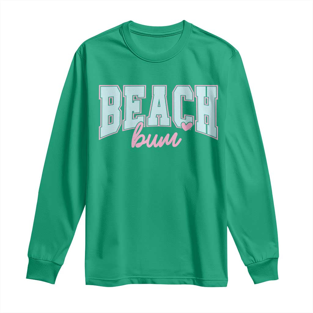 Beach Bum Long Sleeve Shirt Summer Vacation Beach Lovers TS10 Irish Green Print Your Wear