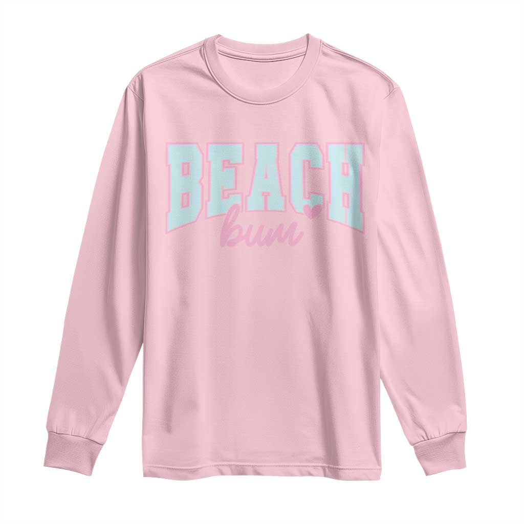 Beach Bum Long Sleeve Shirt Summer Vacation Beach Lovers TS10 Light Pink Print Your Wear