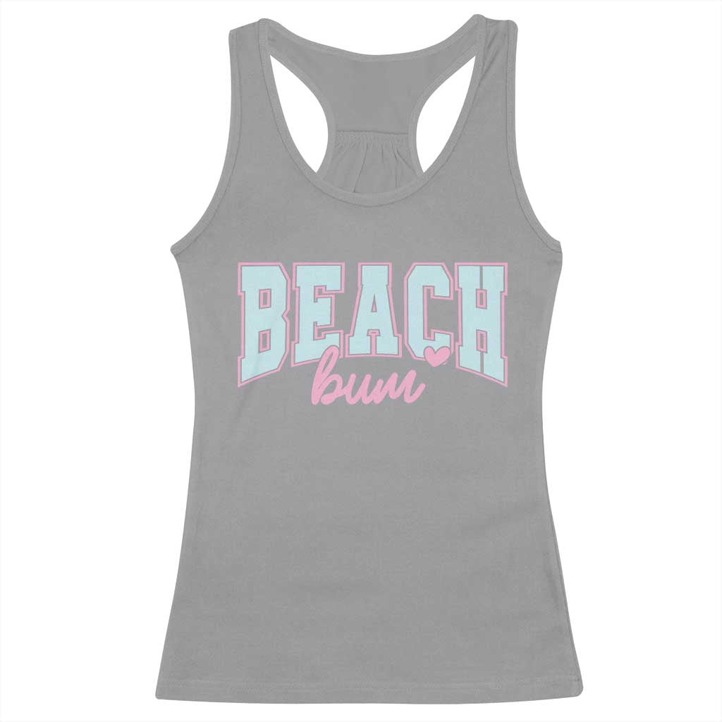 Beach Bum Racerback Tank Top Summer Vacation Beach Lovers TS10 Sport Gray Print Your Wear