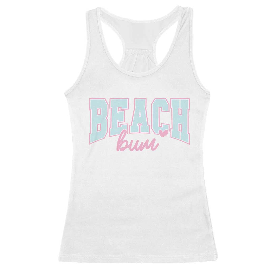 Beach Bum Racerback Tank Top Summer Vacation Beach Lovers TS10 White Print Your Wear