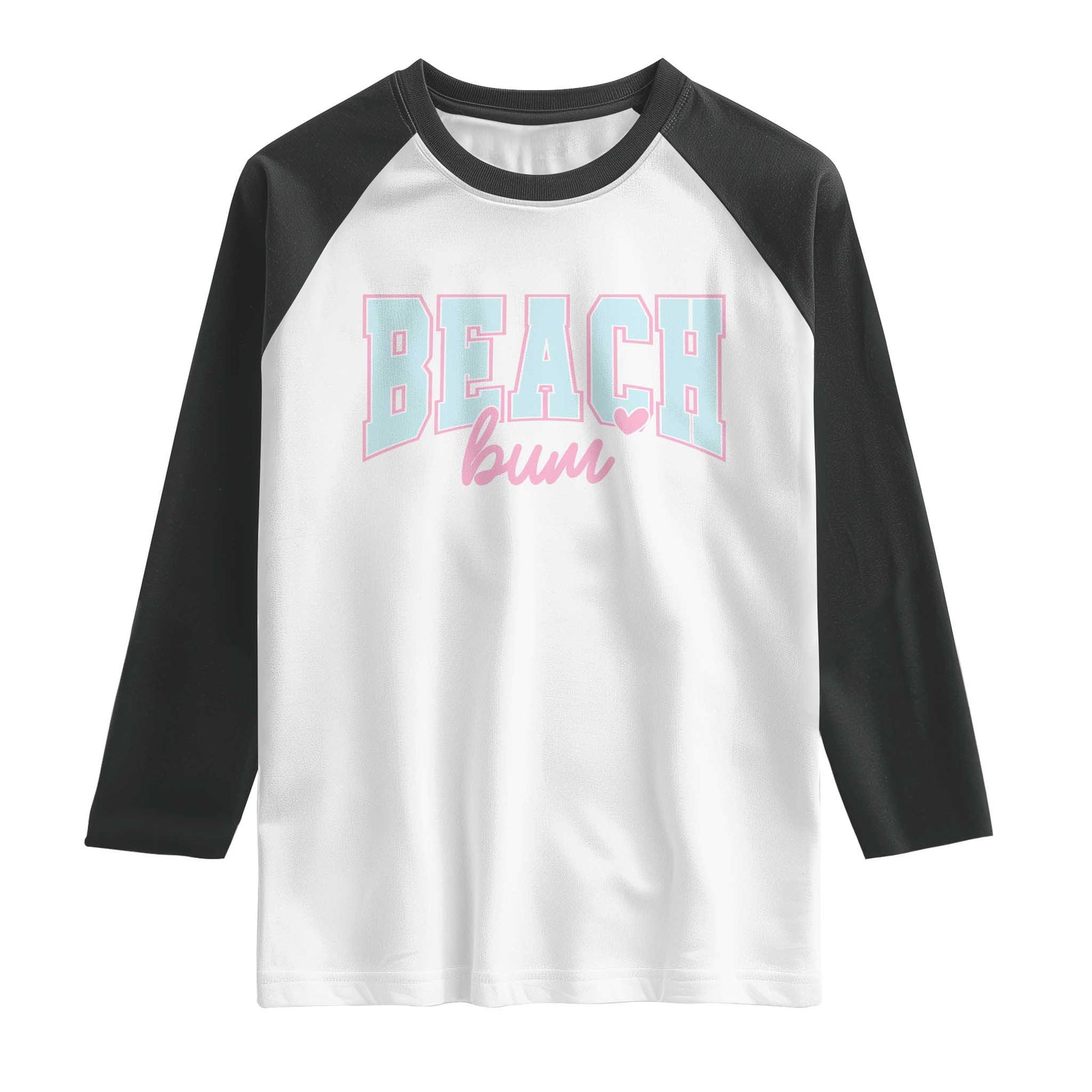 Beach Bum Raglan Shirt Summer Vacation Beach Lovers TS10 White Black Print Your Wear