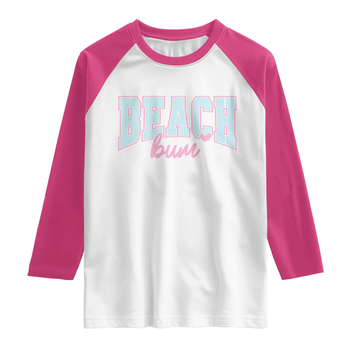 Beach Bum Raglan Shirt Summer Vacation Beach Lovers TS10 White Heliconia Print Your Wear