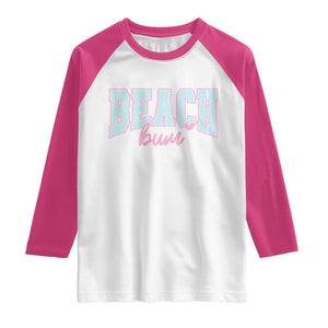 Beach Bum Raglan Shirt Summer Vacation Beach Lovers TS10 White Heliconia Print Your Wear