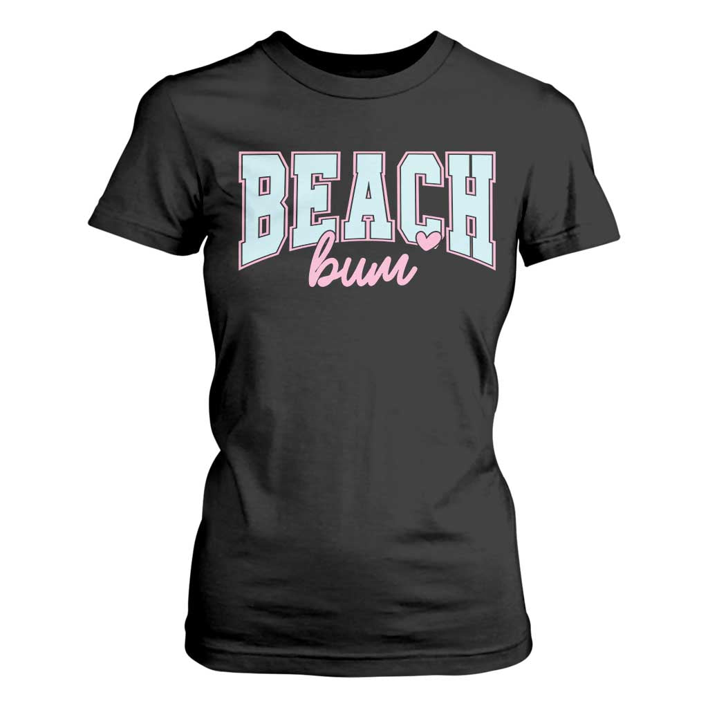 Beach Bum T Shirt For Women Summer Vacation Beach Lovers TS10 Black Print Your Wear