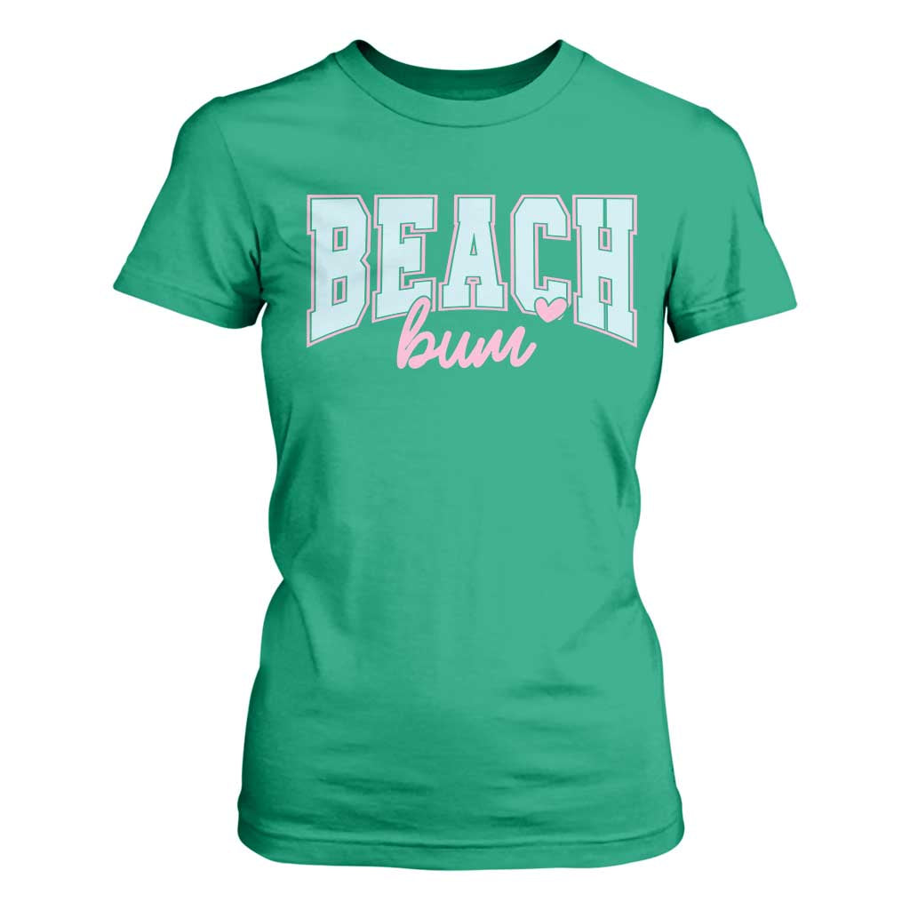 Beach Bum T Shirt For Women Summer Vacation Beach Lovers TS10 Irish Green Print Your Wear