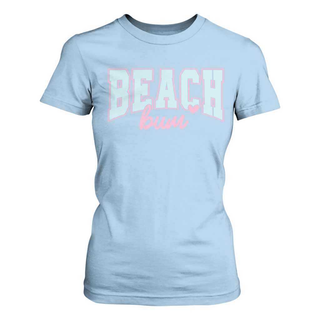 Beach Bum T Shirt For Women Summer Vacation Beach Lovers TS10 Light Blue Print Your Wear
