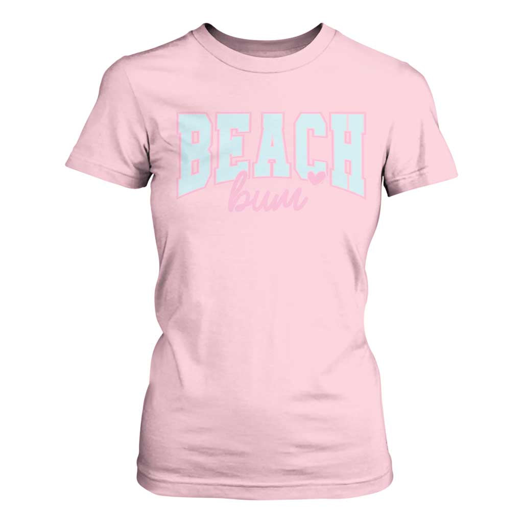Beach Bum T Shirt For Women Summer Vacation Beach Lovers TS10 Light Pink Print Your Wear