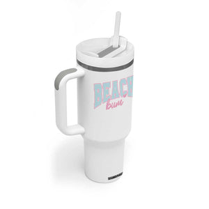 Beach Bum Tumbler With Handle Summer Vacation Beach Lovers TS10 Print Your Wear