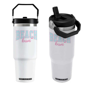 Beach Bum Flip Straw Tumbler Summer Vacation Beach Lovers TS10 One Size: 30 oz White Print Your Wear