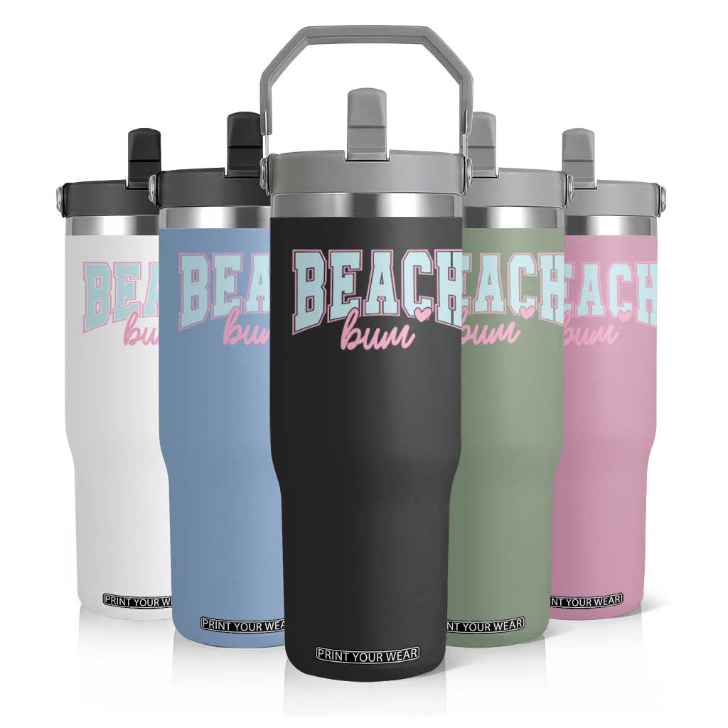 Beach Bum Flip Straw Tumbler Summer Vacation Beach Lovers TS10 Print Your Wear