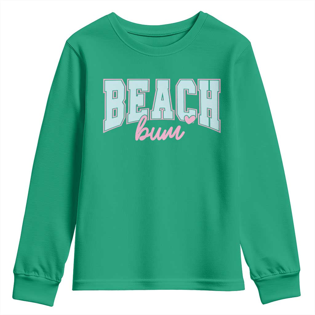 Beach Bum Youth Sweatshirt Summer Vacation Beach Lovers TS10 Irish Green Print Your Wear